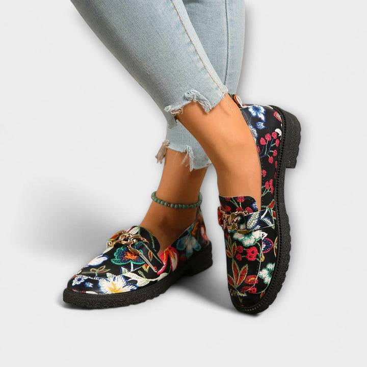 Orla – Multicolour Floral Loafers
