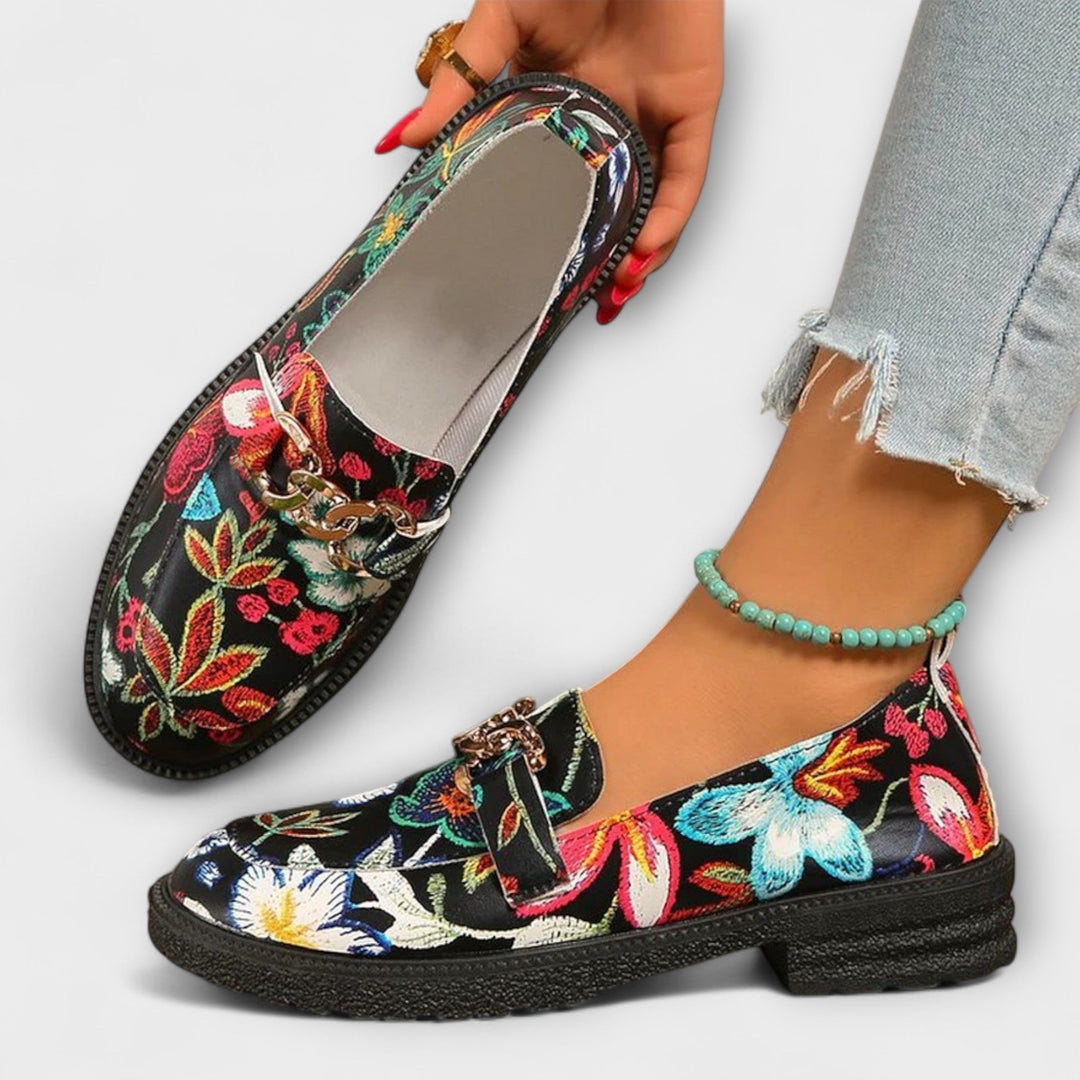 Orla – Multicolour Floral Loafers